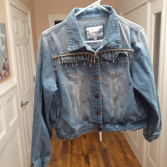 The Style Between Us Jackets & Blazers - The Style Between Us Blingy Jean Jacket